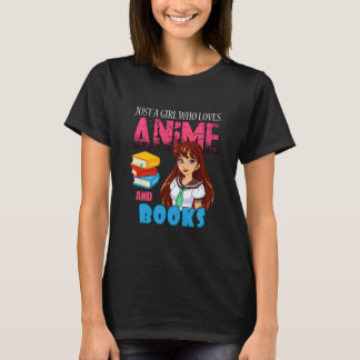 T-shirt Anime Lover Librarian Just a Girl Who Loves Anime