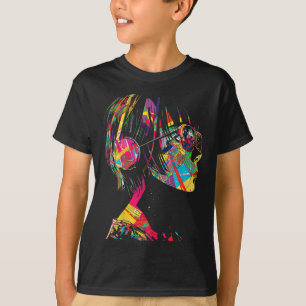 T-shirt Anime Manga Motif Artiste géométrique Anime