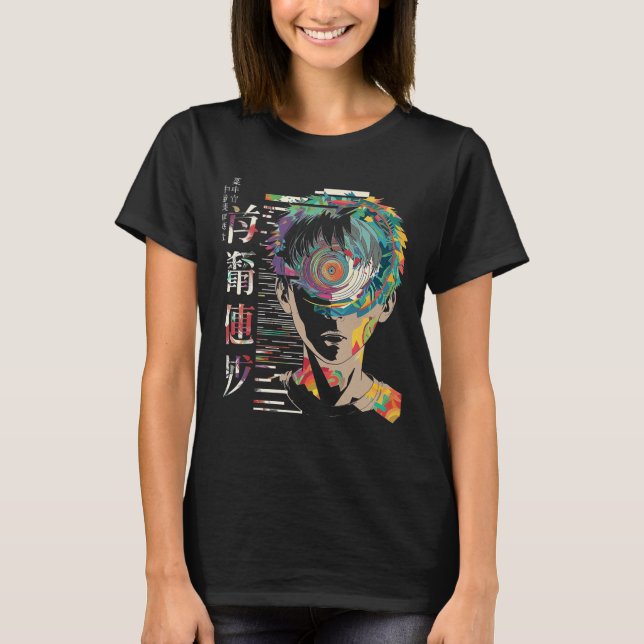 T-shirt Anime Manga Motif Mandala Art Anime 1 (Devant)
