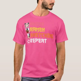 T-shirt Anime Manga Otaku Japonais Ramen Lover Sketching K