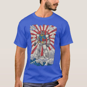 T-shirt Anime mecha japonais Robot Kanagawa grande vague h