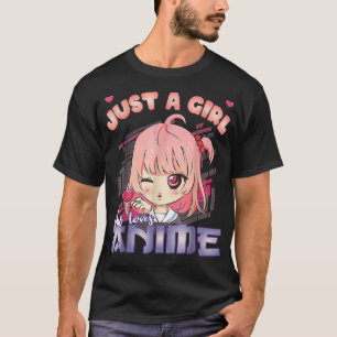 T-shirt Anime Merch Juste Une Fille Qui Aime Anime Anime G