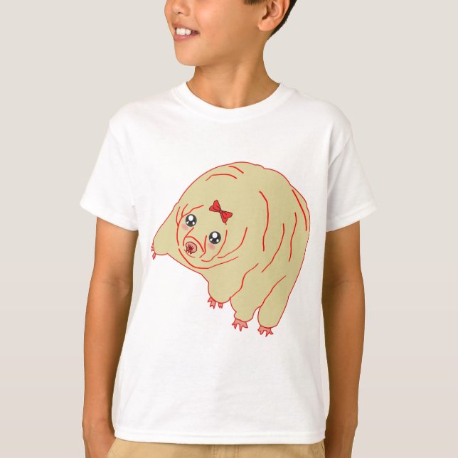 T-shirt Anime mignon d'ours de l'eau Tardigrade (Devant)