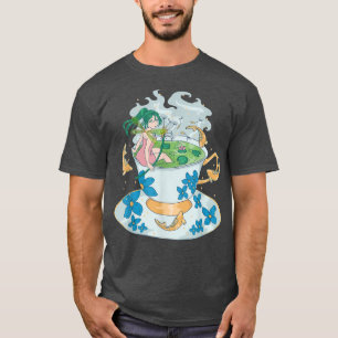 T-shirt Anime Nature Fée Thé Lover Cute Kawaii Poisson Fan