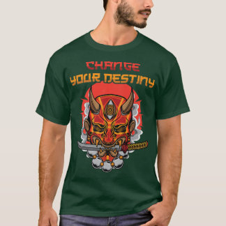 T-shirt Anime Ninjas Changer Votre Destinée Samurais Manga