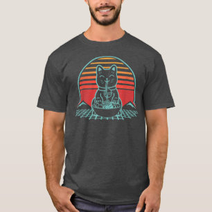 T-shirt Anime Ramen Chat Retro Japonais Nouilles esthétiqu