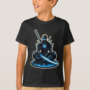 T-shirt Anime Samurai Gamer Guerrier Sci-fi Cyber Punk Fut