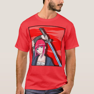 T-shirt Anime Samurai Girl Weeb & Anime (2)