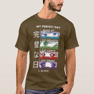 T-shirt Anime Sketching Shirt Sketching Anime Perfect Day 