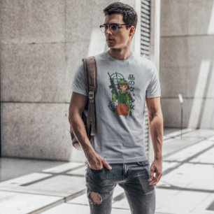 T-shirt Anime Soldier Girl With Gun