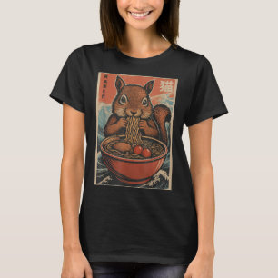 T-shirt Anime Squirrel Ramen Japonais Kawaii Cadeaux Pour