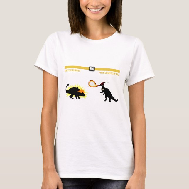 T-shirt Ankylosaurus de combattant de dinosaure (Devant)
