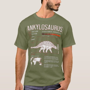 T-shirt Ankylosaurus Dinosaur Faits Paléontologue Nerd
