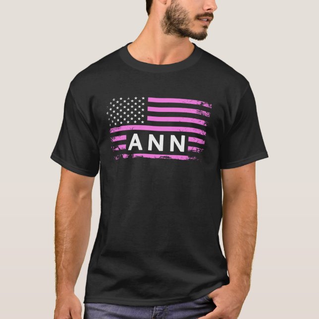 T-SHIRT ANN AMERICAN FLAG  FOR ANN (Devant)