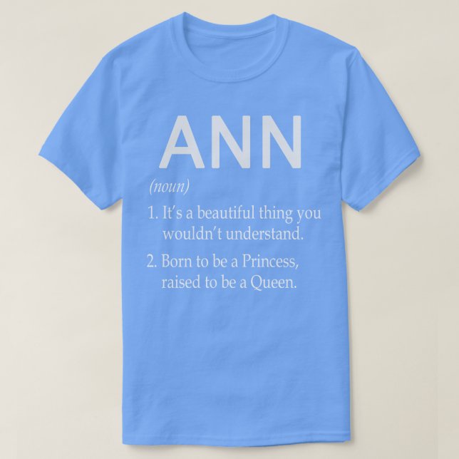 T-shirt Ann Nom Cadeau (Design devant)