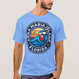 T-shirt Anna Maria Island Floride Fl Vagues Nautiques TShi