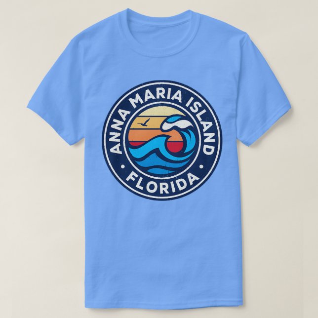 T-shirt Anna Maria Island Floride Fl Vagues Nautiques TShi (Design devant)