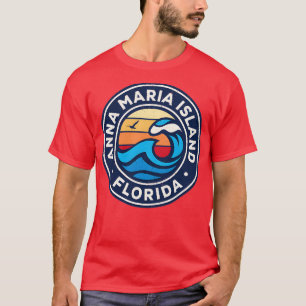 T-shirt Anna Maria Island Floride Fl Vagues Nautiques TShi
