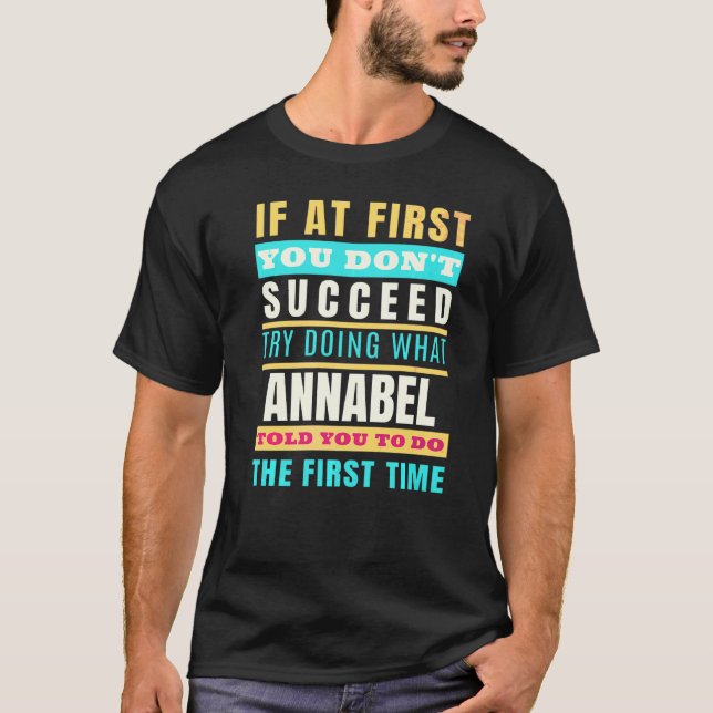 T-shirt Annabel Nom personnalisé Annabel Prénom (Devant)