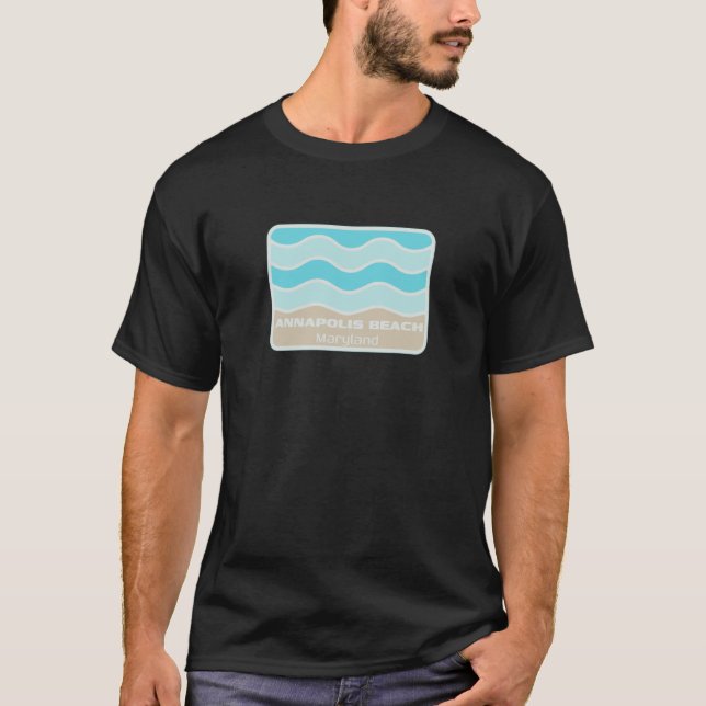 T-shirt Annapolis Beach Maryland Waves Vacation Souvenir (Devant)