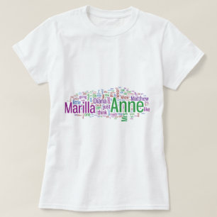 T-shirt Anne de nuage vert de mot de pignons