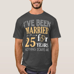 T-shirt Anneau Couple Je Suis Marié Depuis 25 Ans Rien