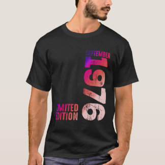 T-shirt Année 1976 Mois De Septembre 1976 Rétro 1976 Vinta