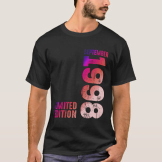 T-shirt Année 1998 Mois De Septembre 1998 Rétro 1998 Vinta