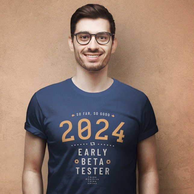 T-shirt Année 2024 Beta Tester drôle (Year 2024 Beta Tester Funny Geek T-Shirt)