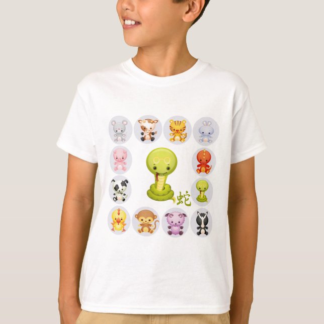 T-shirt Année chinoise de zodiaque du serpent v2 (Devant)