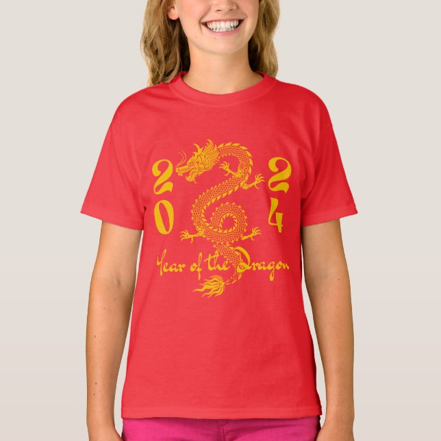 T-shirt Année de l'or Dragon (Devant)