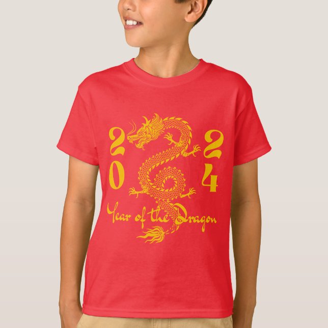 T-shirt Année de l'or Dragon (Devant)
