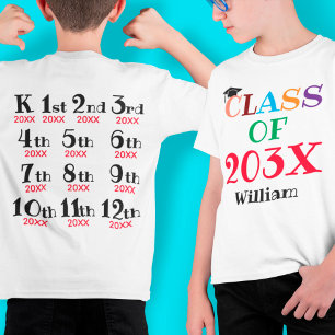T-shirt Année d'obtention du diplôme de la maternelle