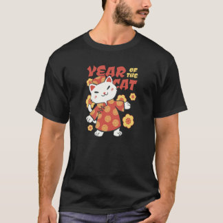 T-shirt Année du chat lapin chinois Zodiac Nouvel An Cos