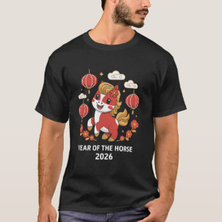 T-shirt Année du Cheval 2026 Astrologie du zodiaque chinoi