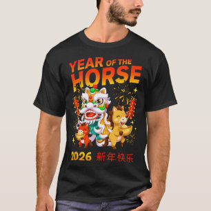 T-shirt Année du Cheval 2026 Lingot du Nouvel An chinois