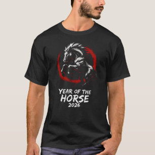 T-shirt Année du Cheval 2026 Nouvel An Chinois Lunaire