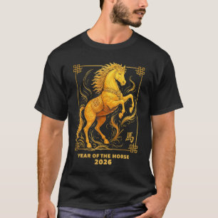 T-shirt Année du Cheval Chinois Nouvel An Chinois