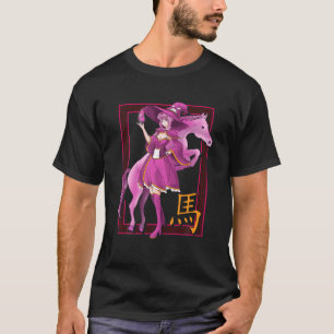 T-shirt Année du Cheval Chinois Zodiac sorcière Halloween 