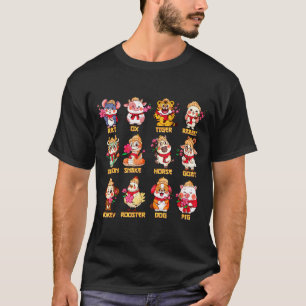 T-shirt Année du cheval Signe astrologique chinois Luna