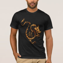 Année du "DRAGON" chinois Dragon d'or & Kanji