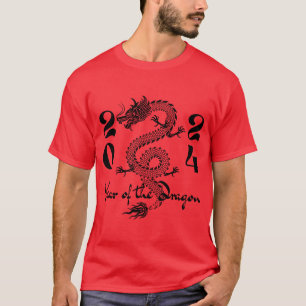 T-shirt Année du Dragon Noir