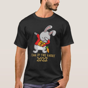 T-shirt Année Du Lapin 2023 Dabbing Rabbit Chinois Nouveau