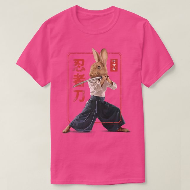 T-shirt Année du lapin 2023 Zodiac Sign Samurai Rabbit (Design devant)
