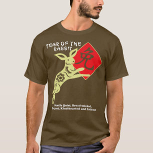 T-shirt Année du lapin Joyeux chinois Zodiac Lunaire Nouve