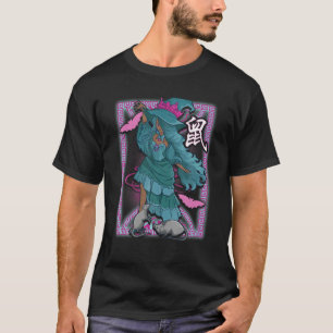 T-shirt Année du Rat chinois Zodiac sorcière HalloweenBlac