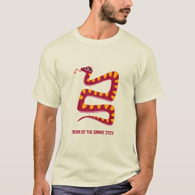 T-shirt Année Du Serpent 2025 蛇 年 Zodiac Chinois (Devant)
