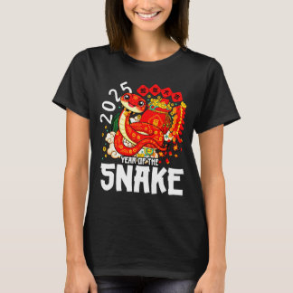 T-shirt Année du Serpent 2025 Nouvel An Chinois 2025 Rouge