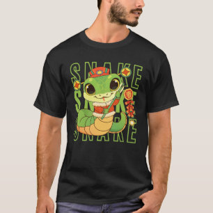 T-shirt Année Du Serpent Chinois Nouvel An Serpent Vert