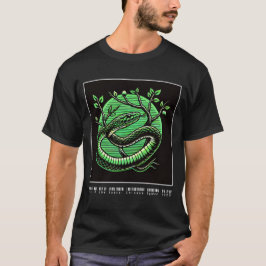 T-shirt Année du serpent : Symbole chinois 2025 (vert)